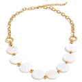 Collar de discos de concha natural · Marina