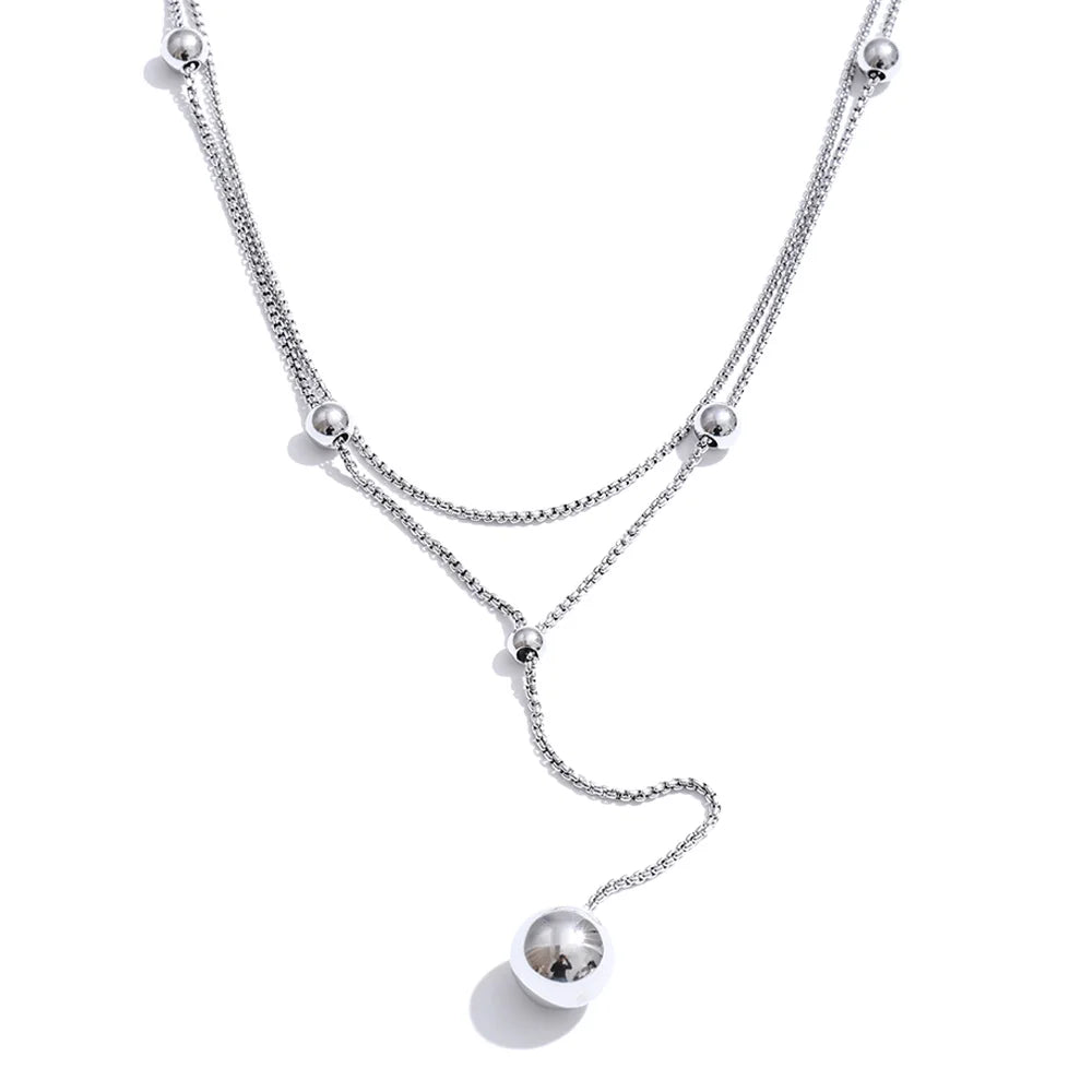 COLLAR DOBLE ASIMETRICO DORADO