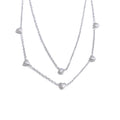 Collar de doble capa con corazón y circonitas