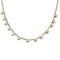 Collar con colgante redondo de circonita en acero inoxidable