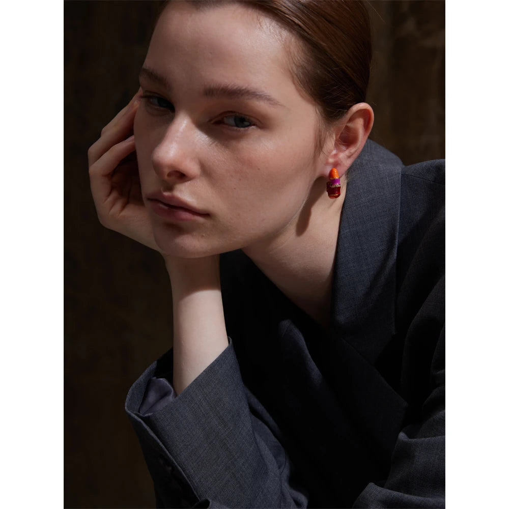 Pendientes de aro de colores estilo Y2K