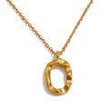 Collar con colgante ovalado hueco en acero inoxidable