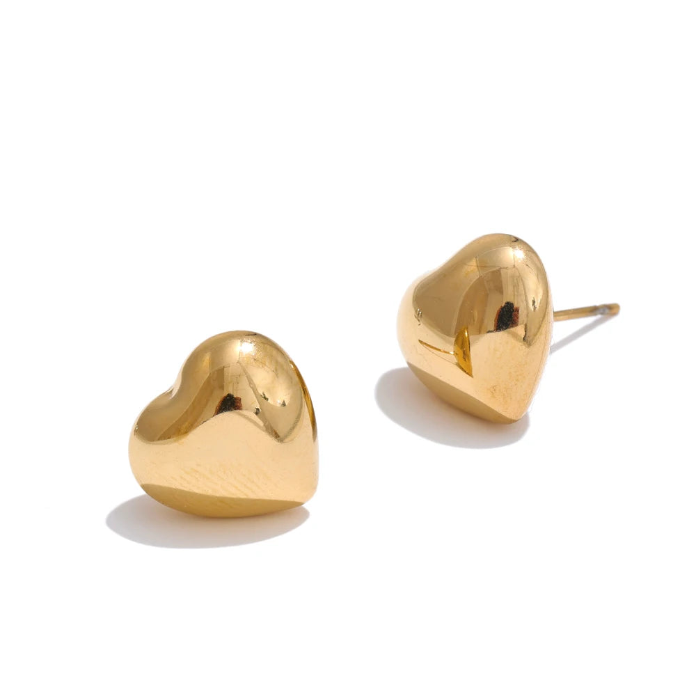 PENDIENTES DE CORAZON DORADOS