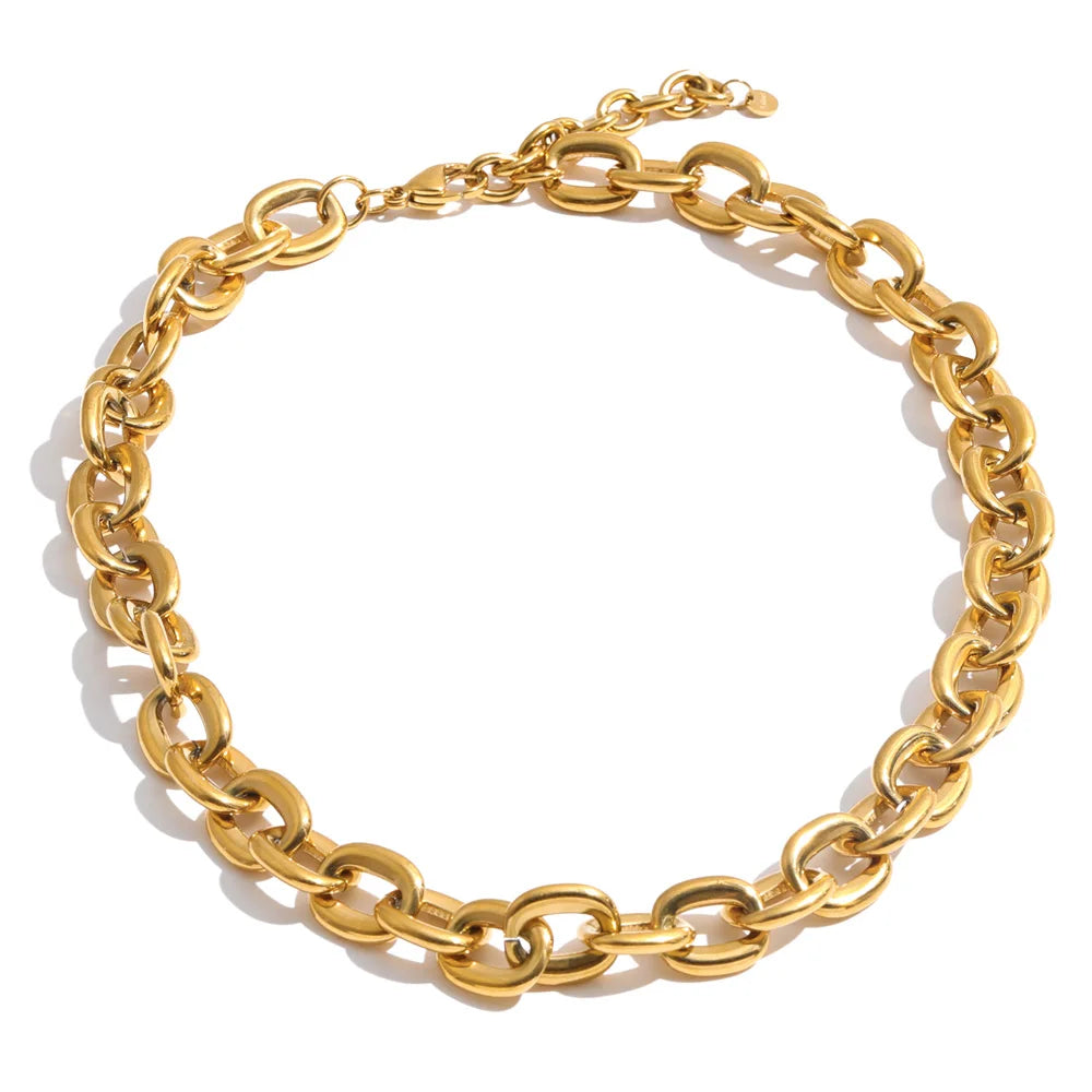 Collar de eslabones en acero inoxidable · Catena