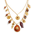 COLLAR BOHO CON DIJES Y PIEDRAS NATURALES