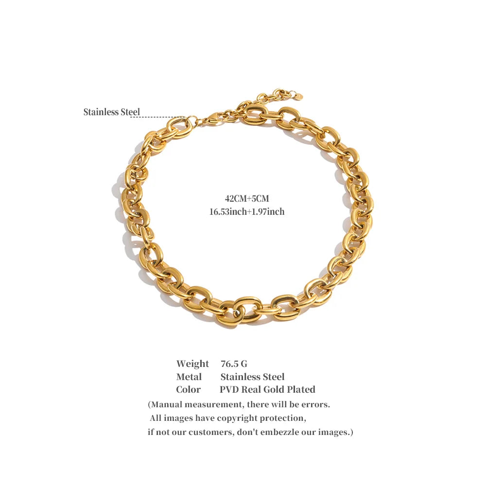 Collar de eslabones en acero inoxidable · Catena