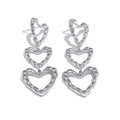Pendientes Amore · Corazones en cascada