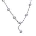 Collar de cadena con circonita en acero inoxidable