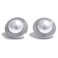 PENDIENTES PERLA VINTAGE DORADOS EN RELIEVE