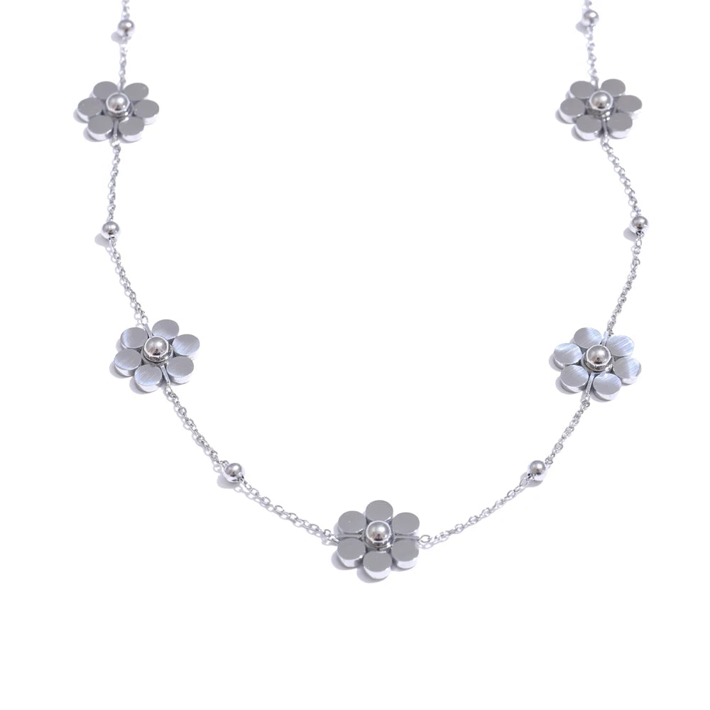 COLLAR DORADO CON FLORES