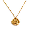Collar con colgante de flor en acero inoxidable