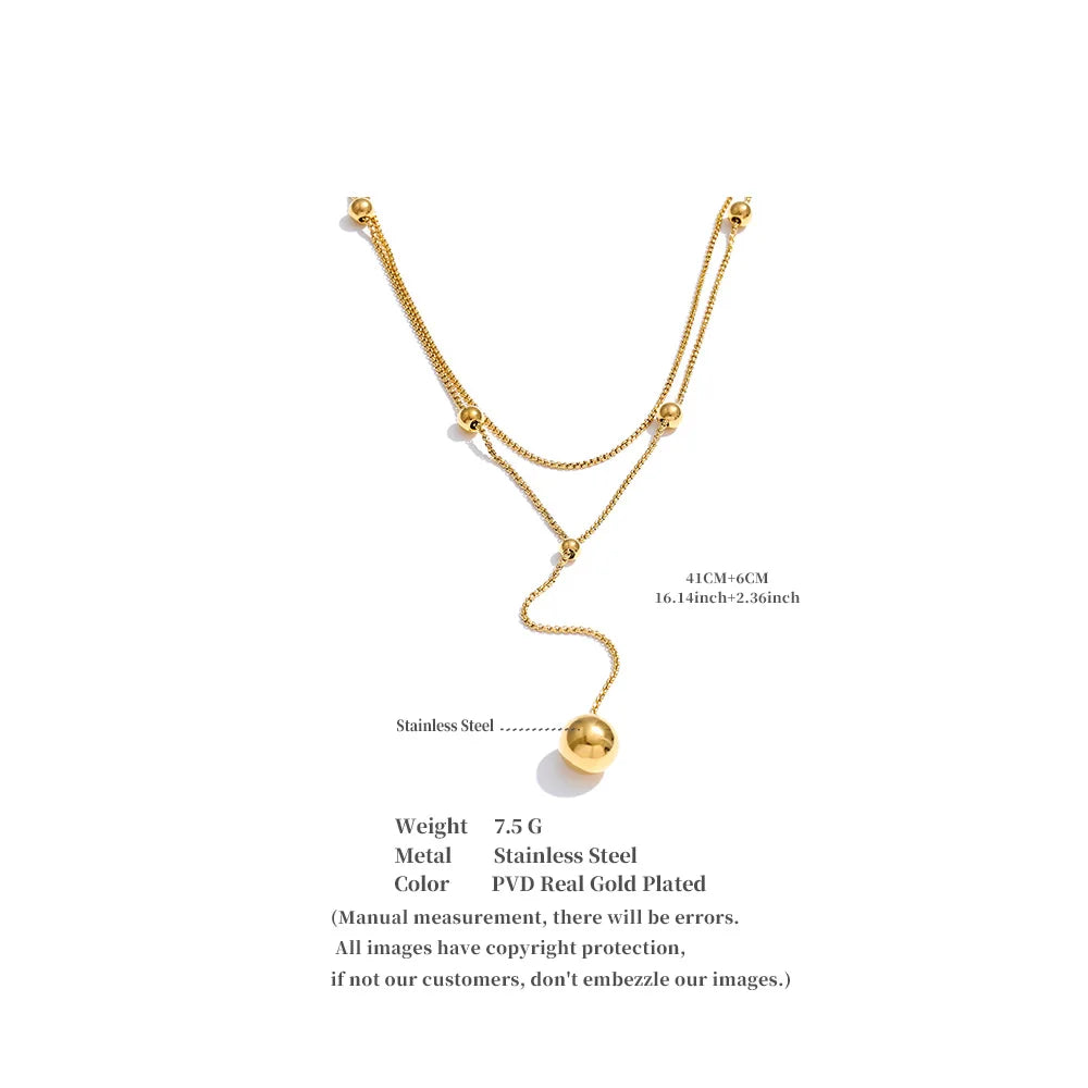 COLLAR DOBLE ASIMETRICO DORADO