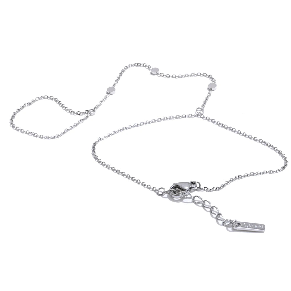 Pulsera de mano con cadena para el dedo en acero inoxidable